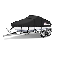 YimSting 1200D Waterproof Boat Cover - Fits 16' To 18.5' Ft Bass, V