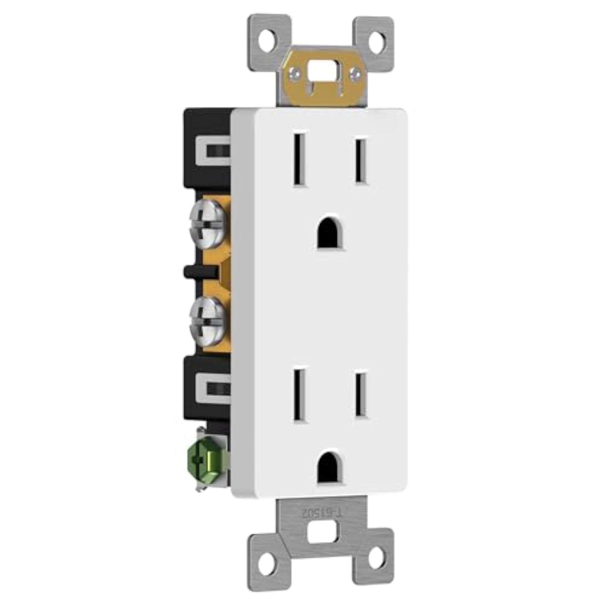 20 Pack White Decorative Receptacle, Standard Electrical Wall Outlet