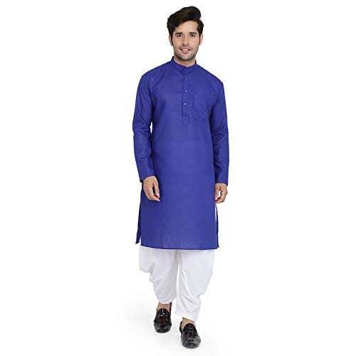 Kurta homme indien bleu taille M tenue élégante pour mariage oriental