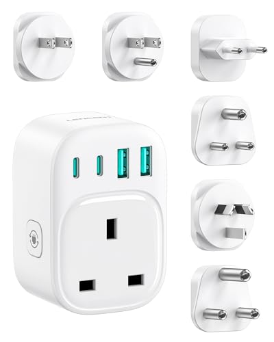 LENCENT Worldwide Travel Adapter Set Type A B C D I M Universal Travel Adapter International Power Outlet Adapter for USA Japan Thailand France Australia South Africa India