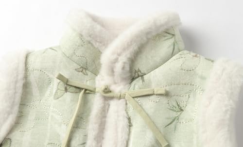 LittleSpring Neutral Boys Girls Fleece Lined Vest Chinese New Year Sleeveless Tang Jacket3