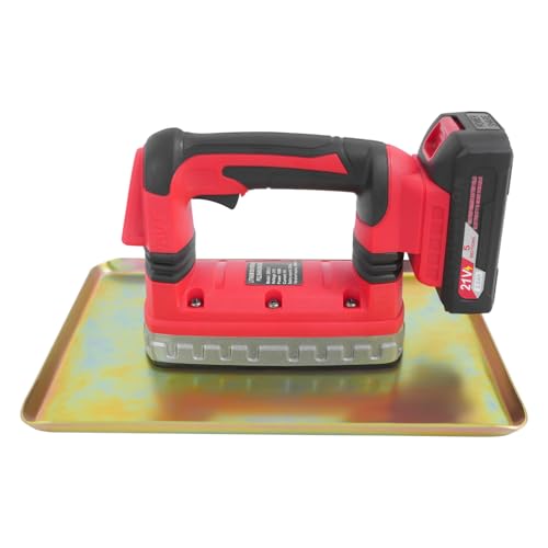 Cordless Concrete Power Trowel & Float, 21V 2000mAh 6-Speed Adjustable 6000 RPM Handheld Concrete Vibrator with Charger for Concrete Smoothing, Finishing, Road & Bridge Construction