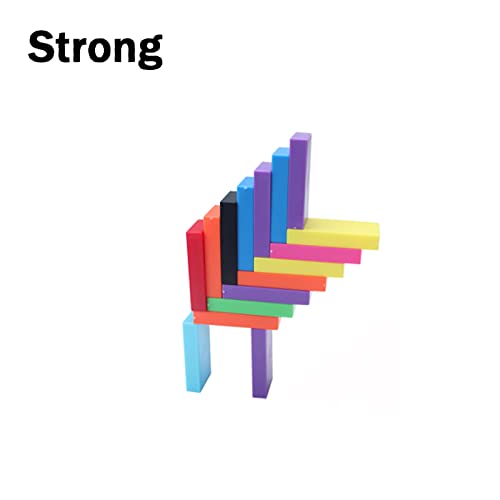 PULSBERY Kids Plastic 12 Color Dominoes Building Blocks Game Set for 3-8 Years Old Kids,Random Color,Pack of 100 - Image 8 thumbnail