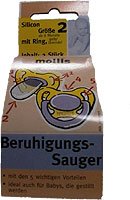 Preisvergleich Produktbild Mollis Silicon Beruhigungsauger Gr.2 mit Ring (2 x 2 Stk)