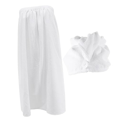 NIYANGLE 1 Juego Toalla de Baño y Turbante para Cabello de Microfibra de Absorbente y Ligero y Casa