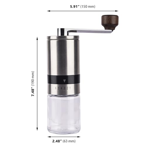 Manual Coffee Bean Grinder Stainless Steel Hand Coffee Mill Ceramic ...