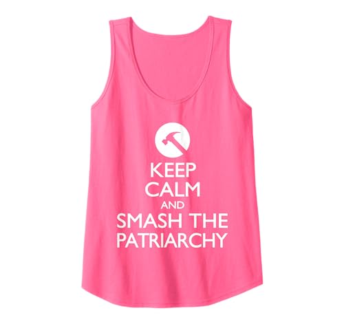Keep Calm and Smash the Patriarchy Feminist Power Design Tank Top