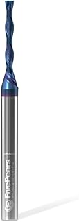 FivePears Down Cut Spiral Router Bit 1/4 inch Shank for CNC with Extreme Life Coated, 1/8" Cutting Diameter, 1" Cutting Length, CNC Carbide End Mill for Wood Carving Engraving Grinding Grooving