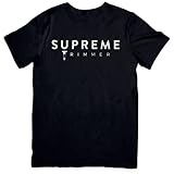 Supreme Trimmer Cotton Comfortable Everyday Wear T-Shirt Black, Large