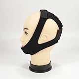 Stop Snoring CPAP Chin Strap Anti Snoring Solution Snore Stopper Jaw Supporter Device(BLACK)