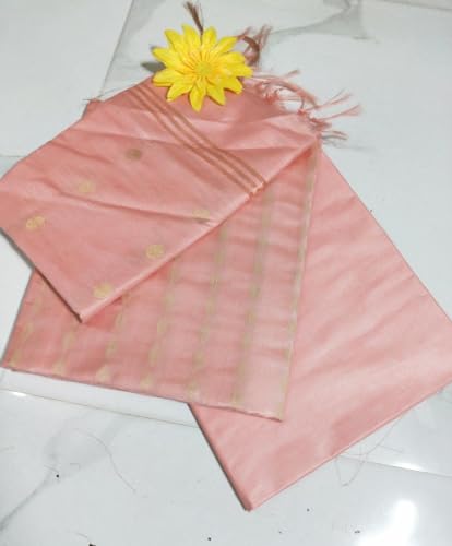 Image of STB-SILK TEXTILES BHAGALPUR Women's Bhagalpuri Cotton Silk Unstitched Salwar Suit Dress Material With Dupatta