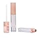 6 contenitori vuoti da 5 ml, con tappo in gomma e applicatore a bacchetta, in plastica, per rossetto, balsamo per labbra, campioni fai da te, rossetto, olio, cosmetici, forniture (coperchio oro rosa), immagine