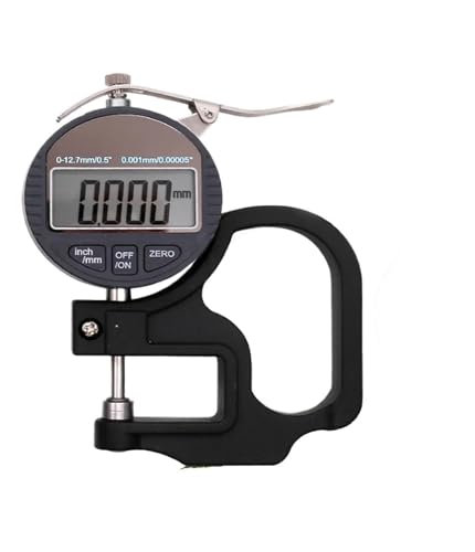 Calibrador digital de espesores, resolución 0,001 mm, rango de medición de 0,01 a 12,7 mm miniatura 1