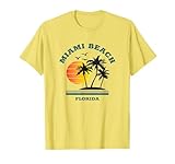Retro Cool Miami Beach Mens Womens Florida Beaches Novelty T-Shirt