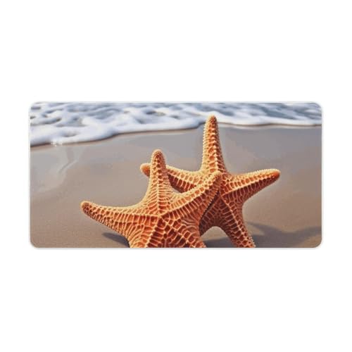 Tapis de souris grand format imperméable et antidérapant motif marin pour sous main ordinateur