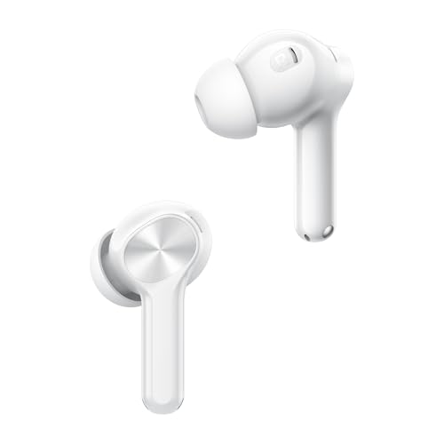 Image of realme Buds T200x True Wireless Earbuds with 12.4mm Dynamic Bass Drivers, 25 dB ANC, Quad Mic, 45ms Latency, Upto 48 Hrs Playback, Fast Charge, IP55 Rated, BT 5.4 (Moonlight White)