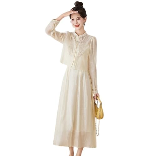 Robe d'inspiration chinoise en ligne A : l'élégance poétique au féminin