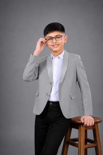 Image of SaintX Boys Premium Tuxedo Blazer (1 to 14 Years) | Prince Charming Formal Wear Collection for Kids & Boys | Fully Lined | Shawl Collar | Slim Fit | Royale Luxury Wear