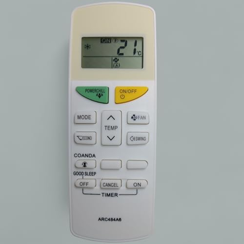 Image of All Ac Remote Control Compatible For Daikin Air Conditioner Remote (Arc484A6),White