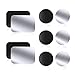 WONLIVE Placa Metal para Iman Coche 10 Piezas Chapa metálica con Adhesivo para Soporte magnetico Coche, 6 Redondo y 4 Rectángulo, Negro y Plata