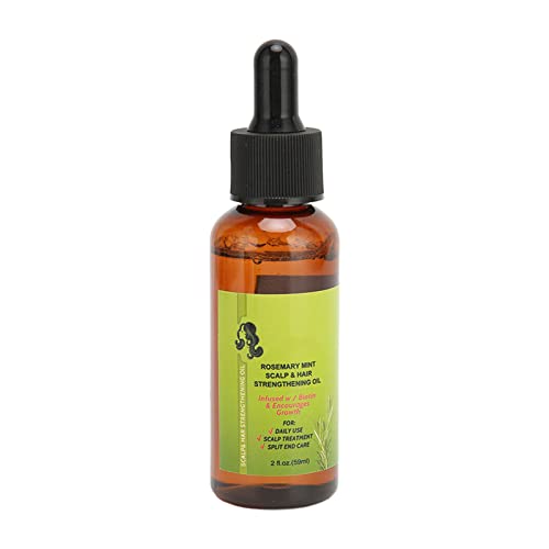 Aceite para fortalecer el cabello, romero nutritivo 59 ml Aceite vegetal seguro para el cuidado del cabello para uso diario para hombres y mujeres Cover