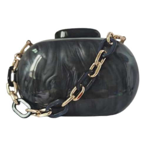 Image of Acrylic Bubble Bag Luxury Marble Clutch Evening Purses for Women Glitter Handbag for Wedding Party Prom