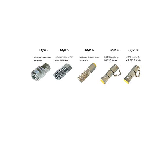Image of XZT 18 Pack Hydraulic Pressure Tester Coupling Kit,Quick couplings,Hydraulic Test Parts for USA Brand Excavator Construction Machinery