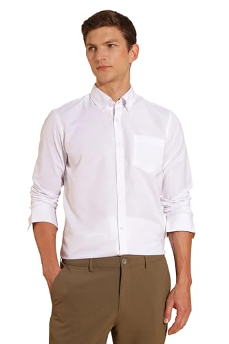 Image of Fyltr Men's Regular Fit Shirt - Full Sleeve | Functional Pocket | Button Down Collar | Formal Shirts for Men