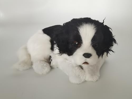 PawFection Pets Border Collie Dog, Realistic, Lifelike Stuffed Interactive Nodding Pet Toy, Companion Pet Puppy with 100% Handcrafted Synthetic Fur