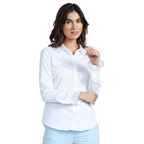 Bluse MATTIE FLIP mit Baumwolle M Weiss