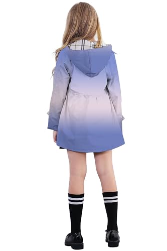 Image of Betusline Girl's Single Breasted Trench Coat Hooded Dress Coat Outerwear, 2-14 Years