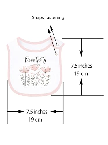 Maiwa 6 Pack Cotton Baby Bibs for Girls Boys with Waterproof layer for Drooling Eating teething with Snaps4