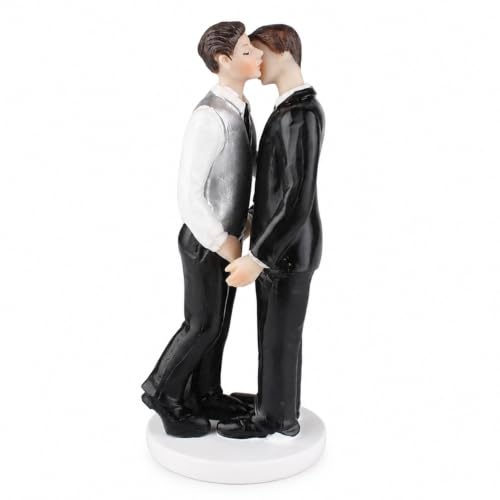 Uteruik Décoration de gâteau homosexualité - Couple gay - Figurines - Pour gâteau de mariage, anniversaire de mariage, fiançailles (#B)