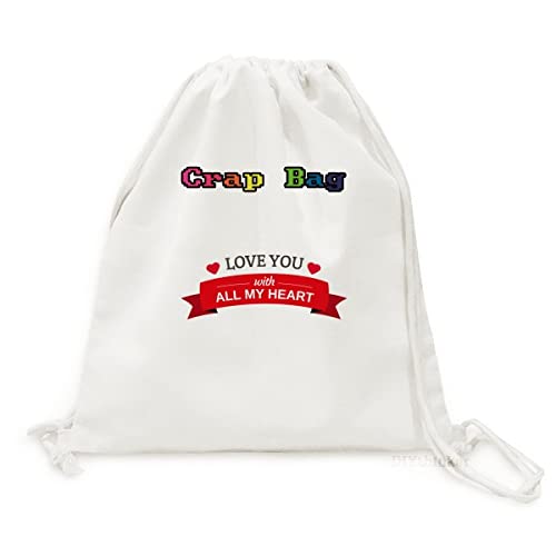 Mochila ligera San Valentín "Te amo con todo mi corazón" en lona