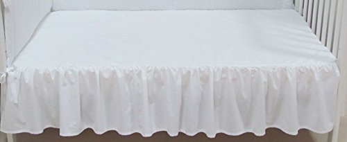 Babymajawelt® Bettvolant Betthuse Spannbetttuch Baumwolle Spannbettlaken für Babybett 70x140 oder 60x120cm (60x120, weiss) Cover