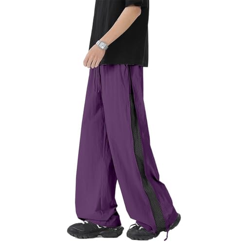 Men's Pants American Retro Casual Straight Leg Sport High-Street Loose Commute Trouser