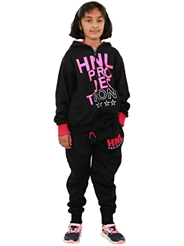a2z4kids Kids Girls Boys Designer Tracksuit HNL Projection Print Jogging Suit, Black & Pink, 13 Years a2z4kids Kids Girls Boys Designer Tracksuit HNL Projection Print Jogging Suit, Black & Pink, 13 Years