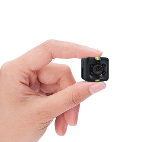 Mediawave Store - Mini videocámara oculta HD SQ11 con visión nocturna Micro cámara 1080P, cámara espía para mascotas y cámara de bebé, cámara de fotos