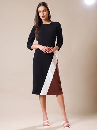 Image of PURVAJA Women's Bodycon Knee Length Dress(Lucy-342-348)