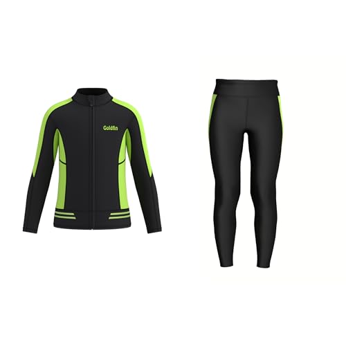 Chaqueta GoldFin para niños de traje de neopreno 2MM, pantalones de traje de neopreno para niños 2MM negro talla 10 miniatura 1