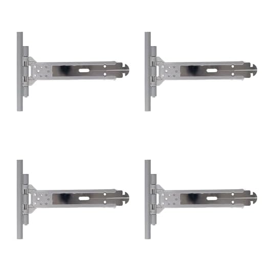 Amig - Flejes de Persiana | 150 mm | Juego de 4 Unidades | Soporte para Tirante de Persiana Enrollable | Para Unión de la Persiana con el Eje | Acero Inoxidable y Poliamida Gris