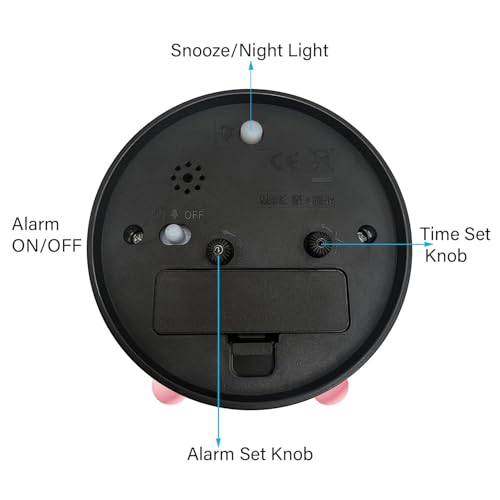 Kinderwecker ohne Ticken,Lernwecker Kinder Ohne Ticken,Kinderwecker für Schulanfänger,Lautloser Wecker,Analoge Wecker,Batteriebetriebene Weckuhr,Kindertagesgeschenk für Mädchen Jungen für Schulanfänge