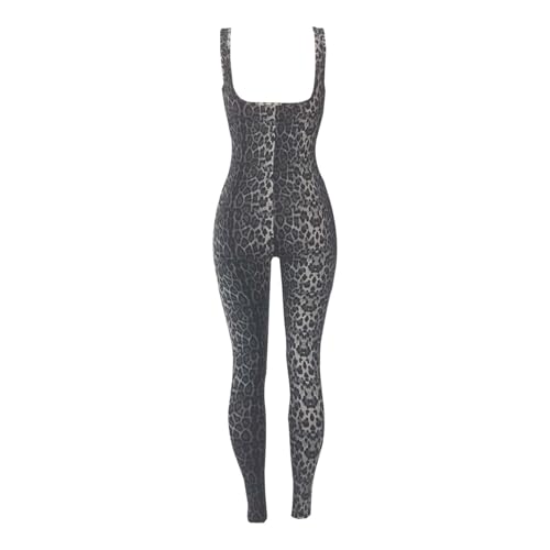 Mono sin mangas con estampado floral acanalado para mujer 2