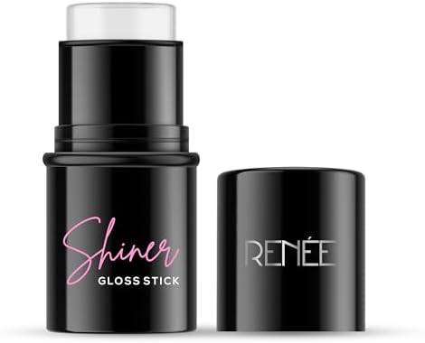 RENEE Shiner Face Gloss Stick | Gives Instant Glossy Shine | Hydrates & Moisturizes | Non-Sticky | Lightweight Formula | Offers Soft Skin | Enriched with Vitamin E, Sunflower Seed & Coconut Oil | 5gm