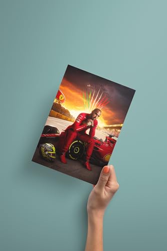 Image of F1 Posters for Wall Set of 8 A4 Size 300 GSM - Formula One Merchandise Stickers Poster Wallpaper for Wall Gifts - Merch Gift Ideas - Car Poster gifts for boys