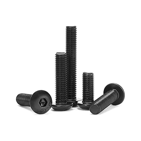 ANSIEDIO Linsenkopf Innensechskant Schrauben - Hex Socket Rund-Knopfkopf Schrauben Legierter Stahl Vollgewinde Maschinenschrauben Cover