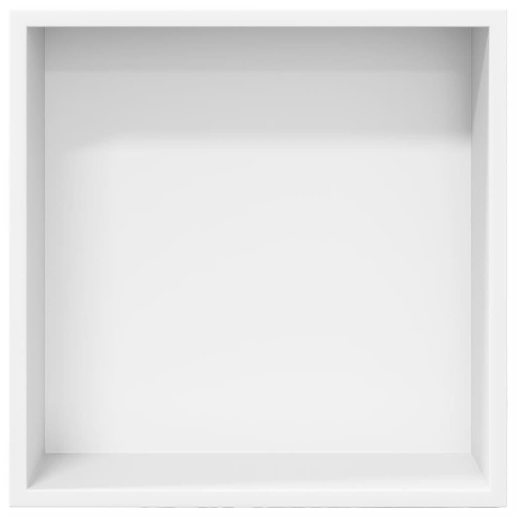 Nicchia per Doccia Bianco Opaco 32x32x9cm Acciaio Inox