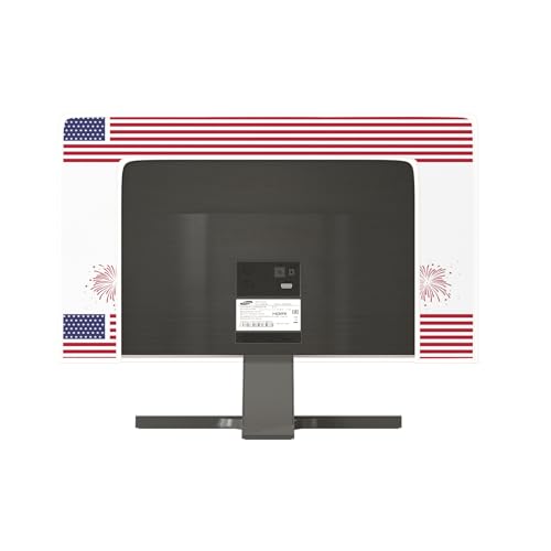 Image of Happy Independence Day Waterproof Screen TV Cover 75 Inch 4th of July American Flag Firework Screen TV Covers Anti-Static Dust proof Protective Cover for LCD /LED /HD