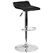 Flash Furniture 2 Pk. Contemporary Orange Vinyl Adjustable Height Barstool with Quilted Wave Seat and Chrome Base