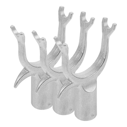 Gatuida Lot de 3 Têtes de Fourche à Linge en Aluminium pour Tringle de 1,9 Cm, Connecteurs Robustes pour Perche à Vêtements, Accessoires Suspendre Adaptés au Séchage Extérieur et